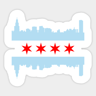 Chicago Flag Skyline Windy City Sticker
